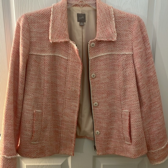 Fantastic Pink Tweed J Jill Blazer - Picture 6 of 7